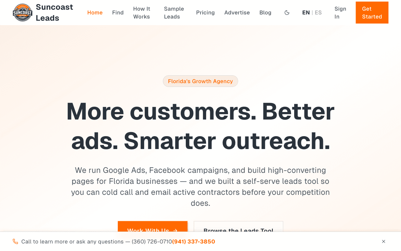 SuncoastLeads screenshot 1